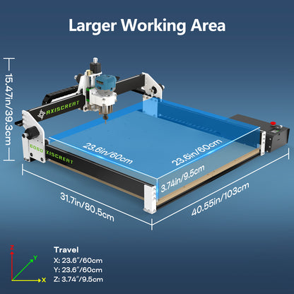 Axiscreat A6060 Cnc Router Machine for Wood Acrylic Aluminum
